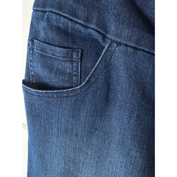 Westbound Women's Blue Denim Cropped Capri Pants Lace‎ Up Hem Size 16 - Picture 7 of 11